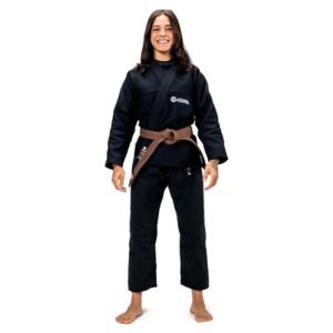 Melhor Kimono Jiu Jitsu Atama Infinity Collab 2 Preto Feminino